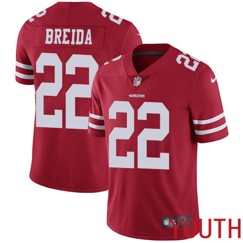 San Francisco 49ers Limited Red Youth Matt Breida Home NFL Jersey #22 Vapor Untouchable->youth nfl jersey->Youth Jersey